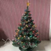 Handmade Ceramics Large Lighted Green Ceramic Christmas Tree 23" Sale