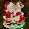 Polar X Mr. and Mrs. Claus Kissing Personalized Christmas Ornament OR2391 Outlet