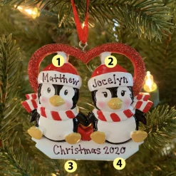 Polar X Penguin Couple First Christmas Personalized Christmas Ornament OR1721 Best