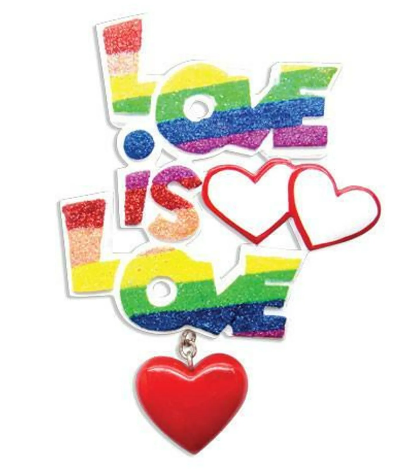 Polar X Pride "Love Is Love" Personalized Christmas Ornament OR1455 Discount