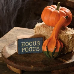 Primitives By Kathy 3" Hocus Pocus Halloween Block Sign 113696 Outlet