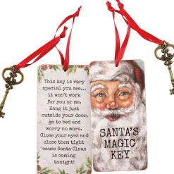 Primitives By Kathy Primitive's By Kathy 6" Santa's Magic Key Christmas Ornament 113542 Best