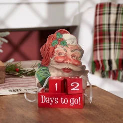 Primitives By Kathy 7.5" Santa Days To Go Block Countdown Advent Calendar 115324