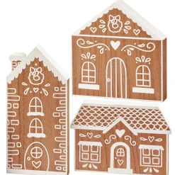 Primitives By Kathy Gingerbread House Chunky Sitter Set of 3 Christmas Figures 119012 Best