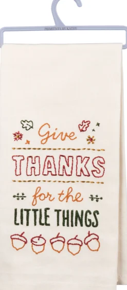Primitives By Kathy Give Thanks Embroidered Fall Kitchen Dish Towel 31857 Best