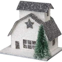 Primitives By Kathy Glittered Barn and Houses Sitter Set 104279 New