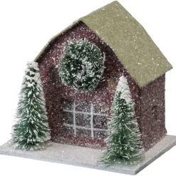 Primitives By Kathy Glittered Barn and Houses Sitter Set 104279 New