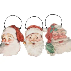 Primitives By Kathy Set of 3 Santa Claus Vintage Inspired Christmas Ornaments 115319 Best
