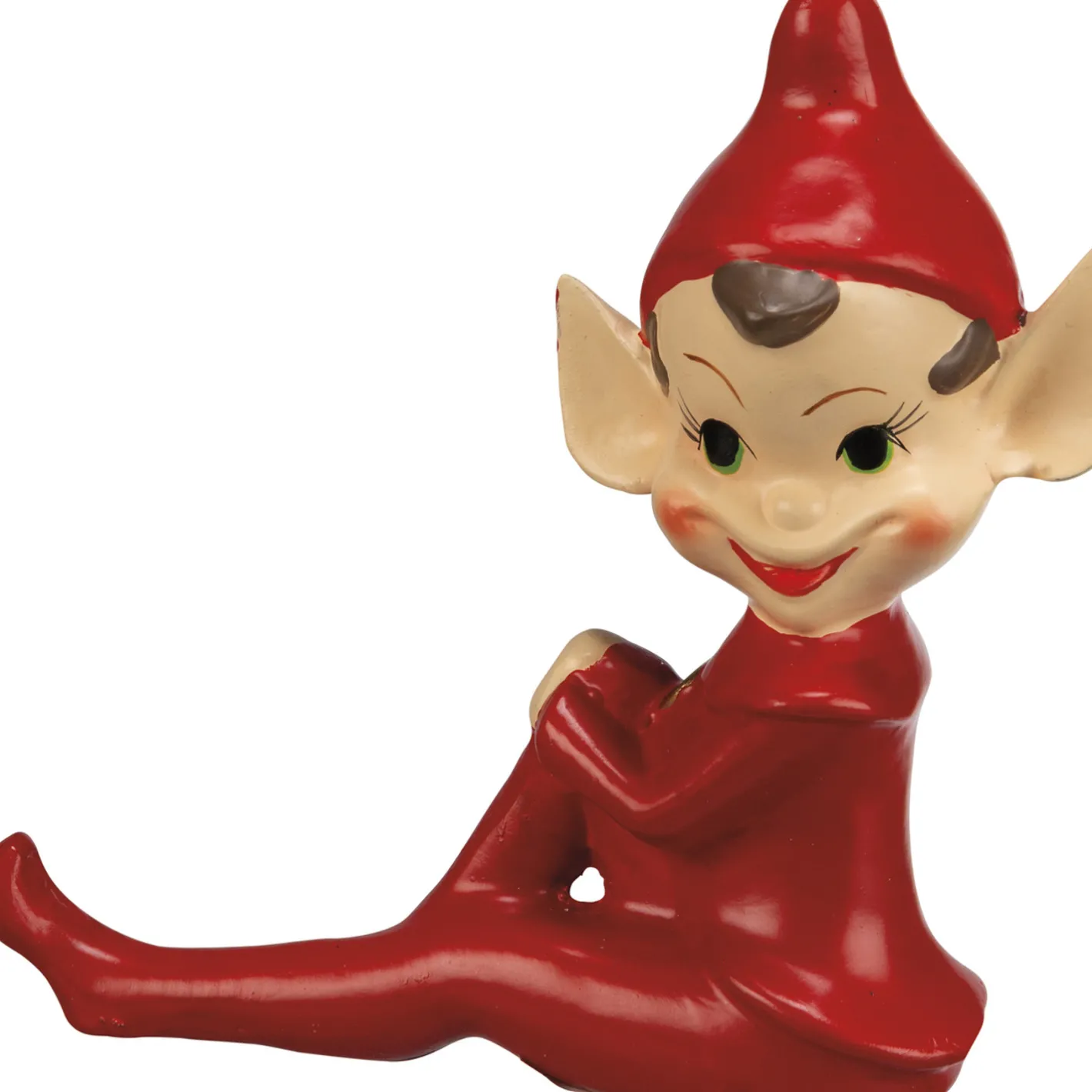 Primitives By Kathy Vintage Inspired Red Pixie Elf Figure New