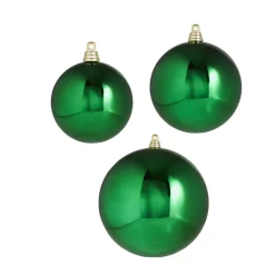 Raz Imports Raz 3", 4", or 6" Large Green Shiny Ball Christmas Ornaments Online