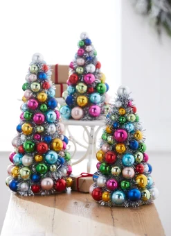 Raz Imports Raz 10", 13", or 15.5" Multicolor Ball Ornament Christmas Tree Sale