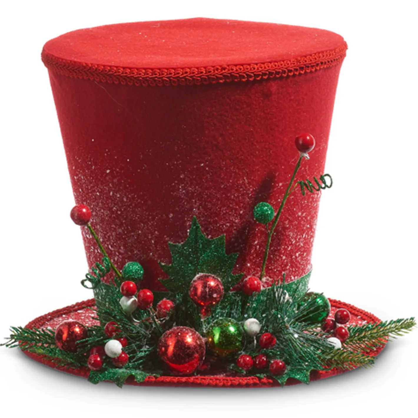 Raz Imports Raz 7", 10.5", or 12" Red Top Hat Christmas Decoration Outlet