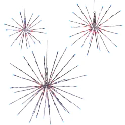 Raz Imports Raz 14", 18", or 23" Red, White, and Blue Lighted Silver Starburst Lights Sale