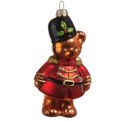 Raz Imports Raz 4.5" Bear Nutcracker Glass Christmas Ornament 4552897 Clearance