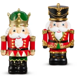 Raz Imports Raz 12.5" Black Hat or Green Hat Lighted Nutcracker Christmas Decoration Sale