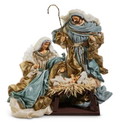 Raz Imports Raz 15" Blue and Gold Holy Family Christmas Figures Set 4510652 Discount