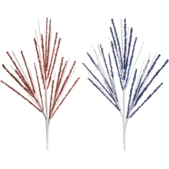 Raz Imports Raz 16.5" Blue and Red Glittered Spray F4506634 Discount