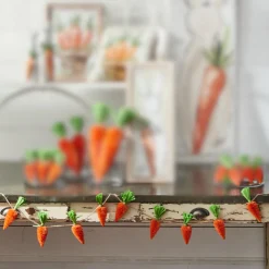 Raz Imports Raz 5' Bottle Brush Carrot Easter Garland G4415501 Outlet