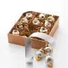 Raz Imports Raz 2" Box of 12 Champagne and Silver Vintage Christmas Ornament Set 4320927 Hot