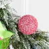 Raz Imports Raz 4" Box of 4 Pink Glittered Christmas Ornament 4533500 New
