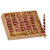 Raz Imports Raz 7.5" Box of 6 Red and White Clip On Candle Glass Christmas Ornaments 4524921