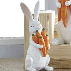 Raz Imports Raz 11.5" Bunny Holding Carrot Bundle Easter Figure 4311058 Sale