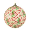 Raz Imports Raz 4" Candy Cane Ball Christmas Ornament 4532883 Sale