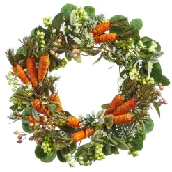 Raz Imports Raz 22" Carrot Mixed Greenery and Berries Easter Wreath W4402059 Best