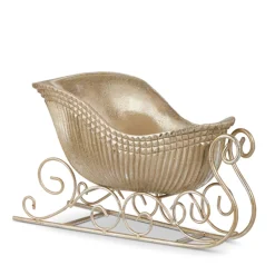 Raz Imports Raz 14" Champagne Ribbed Sleigh Christmas Decoration 4411344