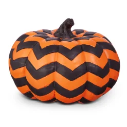 Raz Imports Raz 7.5" Checkered or Chevron Orange or Black and White Pumpkin Halloween Decoration