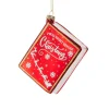 Raz Imports Raz 5" Christmas Book Glass Christmas Ornament 4552945 Sale