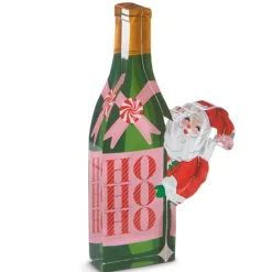 Raz Imports Raz 8" Christmas Cheer Champagne Bottle Acrylic Cut Out Sign Decoration 4528121