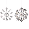 Raz Imports Raz 6.5" Clear Jeweled Snowflake Ornament Set of 2 4513579 Outlet