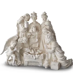 Raz Imports Raz 27.75" Distressed White Large Christmas Nativity Scene with Wood Look 4211152 Hot