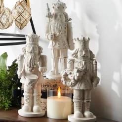 Raz Imports Raz 11.75" Distressed Whitewashed Nutcracker Christmas Figures 4512160 Discount