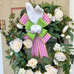 Raz Imports Raz 19" Easter Bunny Butt Checkered Bows 4506645 Sale