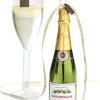 Raz Imports Raz 5" Eric Cortina Merry Christmas Champagne Bottle Glass Ornament 4053159 Hot
