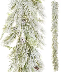 Raz Imports Raz 6' Flocked Pine with Pinecone Christmas Garland G4310311 Clearance