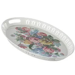 Raz Imports Raz 20.5" Floral Print Oval Tray Spring Decoration 4257267 Best