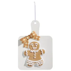 Raz Imports Raz 7.75" Gingerbread Cookie Cutting Board Christmas Ornament 4416387 Clearance