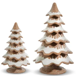 Raz Imports Raz 14" Gingerbread Tree Christmas Figure Set of 2 4457628