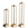 Raz Imports Raz 19" Gold Taper Candle Holder Lanterns Set of 3 X4428049 Clearance