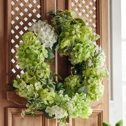Raz Imports Raz 24" Green and White Hydrangea Spring Wreath W4502082 Hot