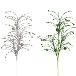 Raz Imports Raz 42" Green or Silver Glittered Ball Christmas Tree Spray Best