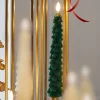 Raz Imports Raz 10.5" Green Tree Battery Operated Taper Candle with Lighted Flickering Wick Set of 2 4432921
