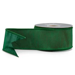 Raz Imports Raz 2.5" Green Wired Christmas Ribbon R4527853 Discount