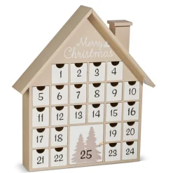 Raz Imports Raz 18" Grey Christmas Advent Calendar House 4428097