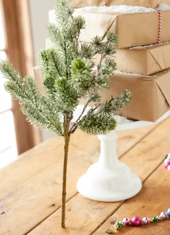 Raz Imports Raz 20" Iced Pine Christmas Tree Pick F4206751 Sale