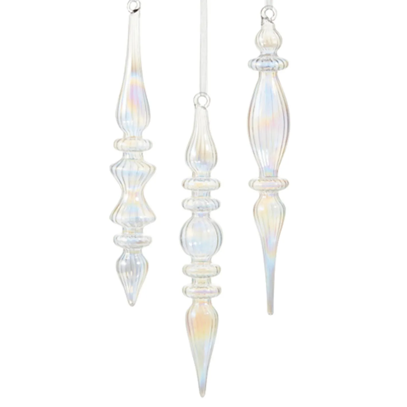 Raz Imports Raz 10.75" Iridescent Finial Glass Christmas Ornament 4524579 Hot