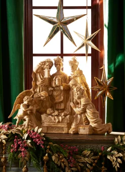 Raz Imports Raz 32" Large Christmas Nativity Scene with Wood Look 3211140 Outlet